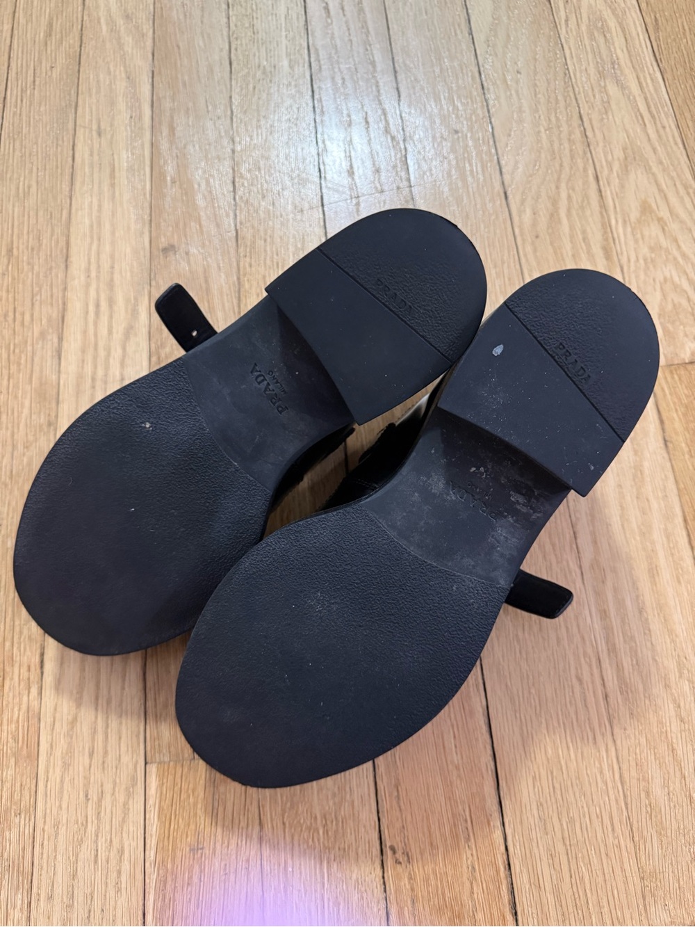 Prada Black Mary Jane Loafers - 38/US 9 - Picture 7 of 7